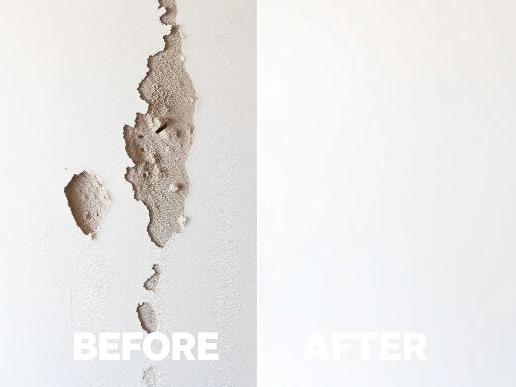 Drywall Repair before and after